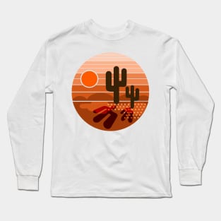 cactus sunset Long Sleeve T-Shirt